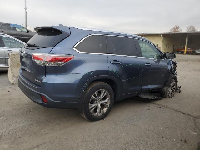 5TDJKRFH4FS147105 - 2015 TOYOTA HIGHLANDER XLE BLUE photo 3
