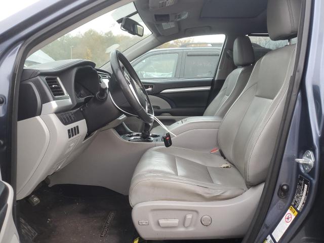 5TDJKRFH4FS147105 - 2015 TOYOTA HIGHLANDER XLE BLUE photo 7