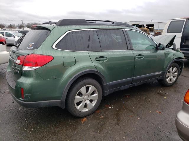 4S4BRELC2B2314205 - 2011 SUBARU OUTBACK 3.6R LIMITED GREEN photo 3