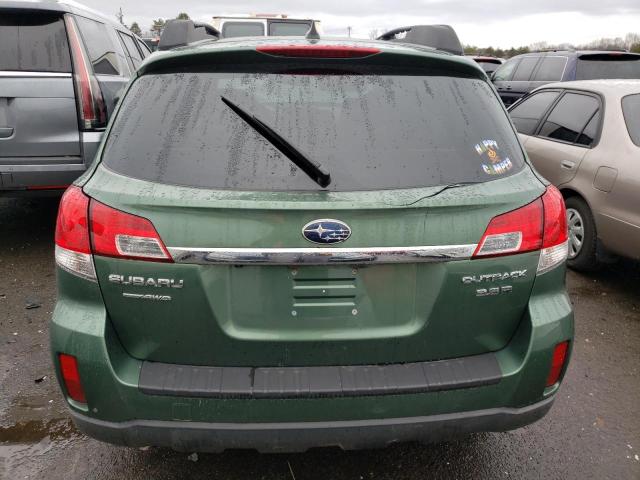 4S4BRELC2B2314205 - 2011 SUBARU OUTBACK 3.6R LIMITED GREEN photo 6