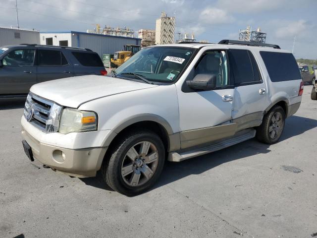 1FMJK1J50AEB68381 - 2010 FORD EXPEDITION EL EDDIE BAUER WHITE photo 1