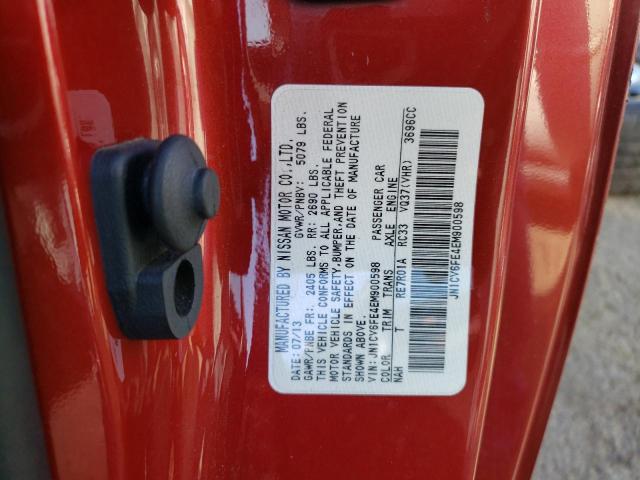 JN1CV6FE4EM900598 - 2014 INFINITI Q60 BASE RED photo 12