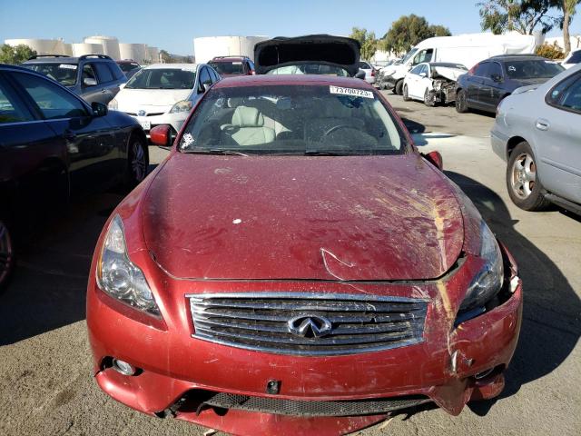 JN1CV6FE4EM900598 - 2014 INFINITI Q60 BASE RED photo 5