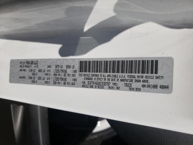 3C6TRVAG2KE532797 - 2019 RAM PROMASTER 1500 STANDARD WHITE photo 13