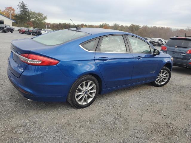 3FA6P0LU2HR260292 - 2017 FORD FUSION SE HYBRID BLUE photo 3