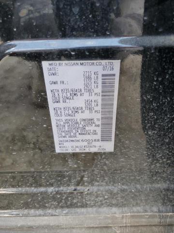 5N1DR2MN3HC600588 - 2017 NISSAN PATHFINDER S BLACK photo 14