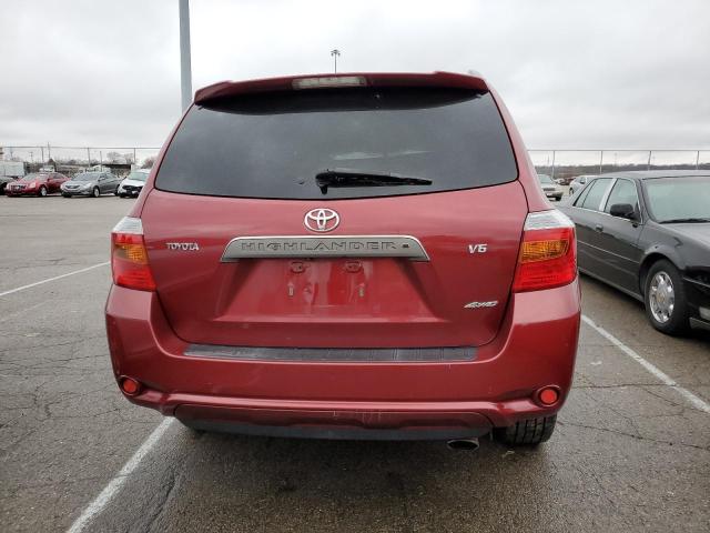 JTEES43A682058556 - 2008 TOYOTA HIGHLANDER SPORT MAROON photo 6