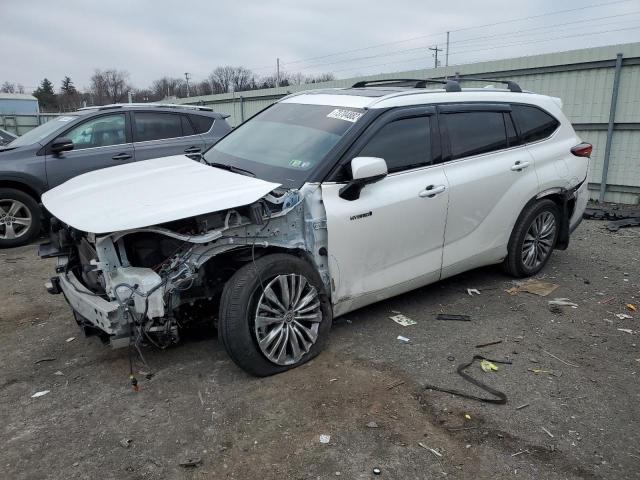 5TDEBRCH5MS054919 - 2021 TOYOTA HIGHLANDER HYBRID PLATINUM WHITE photo 1