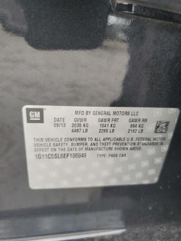 1G11C5SL6EF106949 - 2014 CHEVROLET MALIBU 1LT BLACK photo 13