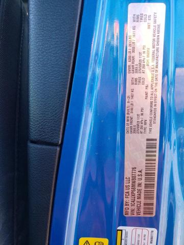 1C4JJXP68MW807776 - 2021 JEEP WRANGLER U SAHARA 4XE BLUE photo 12