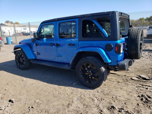 1C4JJXP68MW807776 - 2021 JEEP WRANGLER U SAHARA 4XE BLUE photo 2