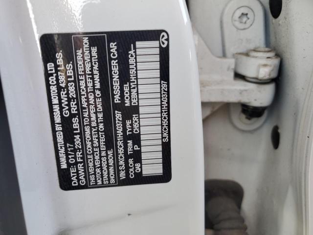 SJKCH5CR1HA037297 - 2017 INFINITI QX30 BASE WHITE photo 12