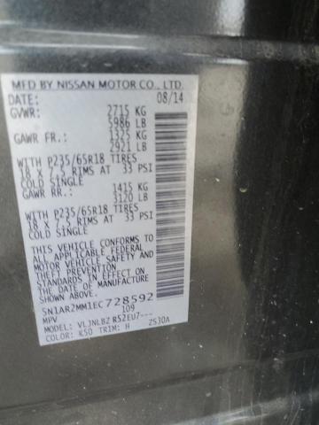 5N1AR2MM1EC728592 - 2014 NISSAN PATHFINDER S CHARCOAL photo 14