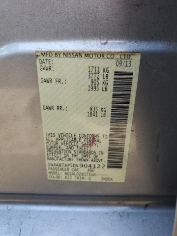 1N4AB7AP5DN904122 - 2013 NISSAN SENTRA S SILVER photo 12