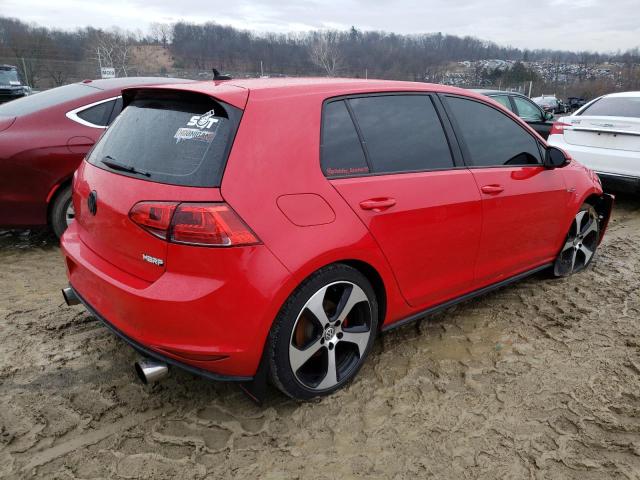 3VW4T7AUXHM066418 - 2017 VOLKSWAGEN GTI S RED photo 3