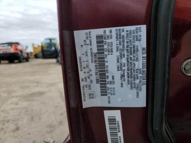 2MEFM74V97X611880 - 2007 MERCURY GRAND MARQ GS BURGUNDY photo 12