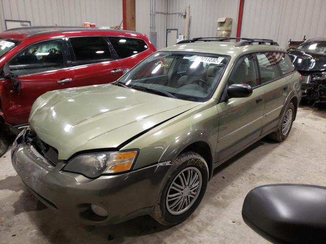 4S4BP61C257362549 - 2005 SUBARU LEGACY OUTBACK 2.5I GREEN photo 1