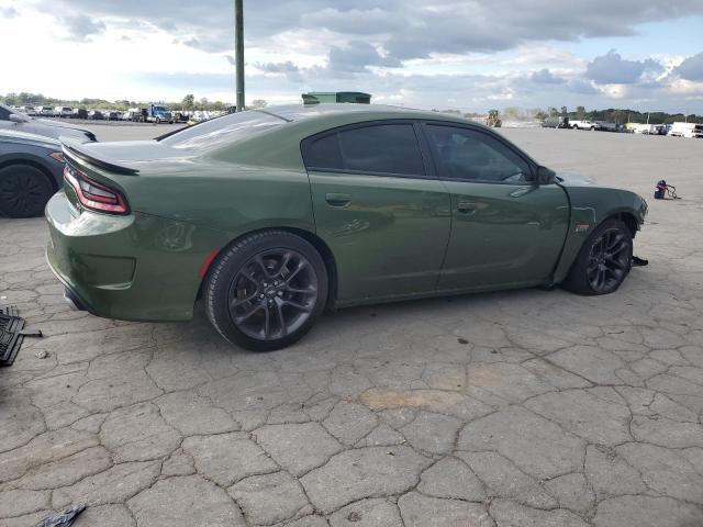 2C3CDXGJ4NH166294 - 2022 DODGE CHARGER SCAT PACK GREEN photo 3