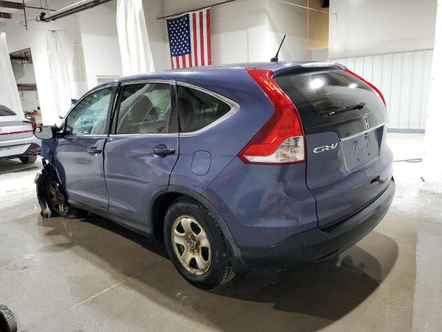 2HKRM4H39DH607914 - 2013 HONDA CR-V LX BLUE photo 2