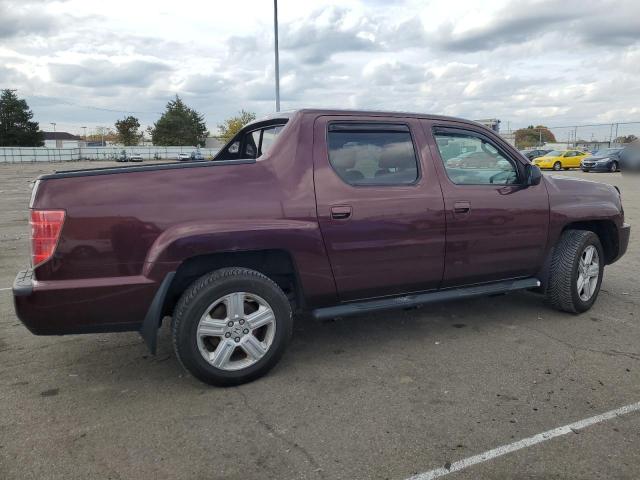 5FPYK1F56BB006967 - 2011 HONDA RIDGELINE RTL BURGUNDY photo 3