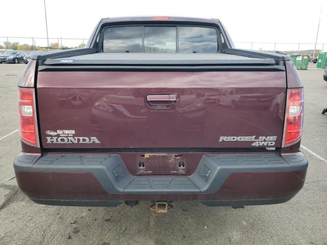 5FPYK1F56BB006967 - 2011 HONDA RIDGELINE RTL BURGUNDY photo 6