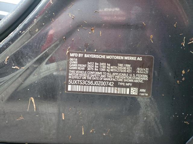 5UXTS3C56J0Z00742 - 2018 BMW X3 XDRIVEM40I GRAY photo 14