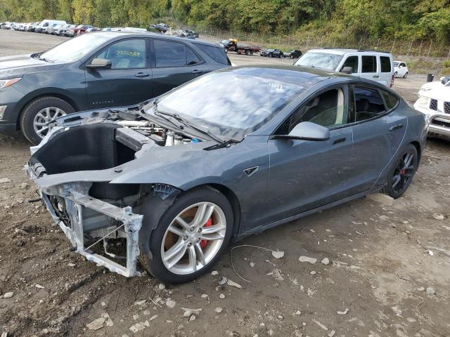 5YJSA1H14EFP28471 - 2014 TESLA MODEL S Մոխրագույն լուսանկար 1