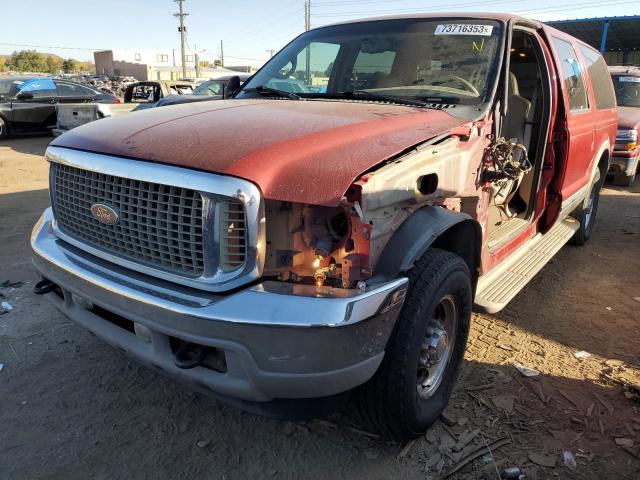 1FMNU42S72EB40483 - 2002 FORD EXCURSION LIMITED RED photo 1