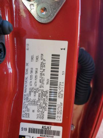 5TFUM5F1XJX077051 - 2018 TOYOTA TUNDRA DOUBLE CAB SR/SR5 RED photo 12