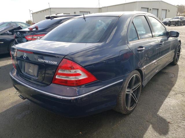 WDBRF40JX5A744436 - 2005 MERCEDES-BENZ C 230K SPORT SEDAN BLUE photo 3