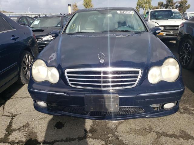 WDBRF40JX5A744436 - 2005 MERCEDES-BENZ C 230K SPORT SEDAN BLUE photo 5