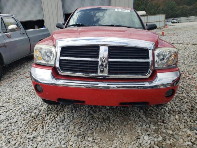 1D7HW58N65S249208 - 2005 DODGE DAKOTA QUAD LARAMIE RED photo 5