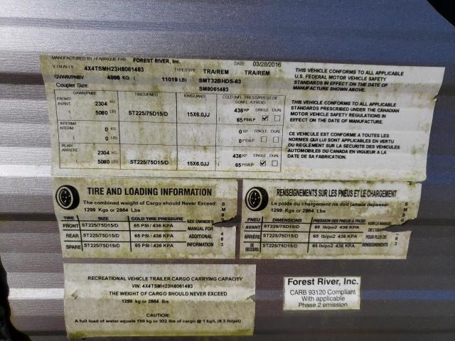 4X4TSMH23H8061483 - 2017 SALM FOREST RIV SILVER photo 10