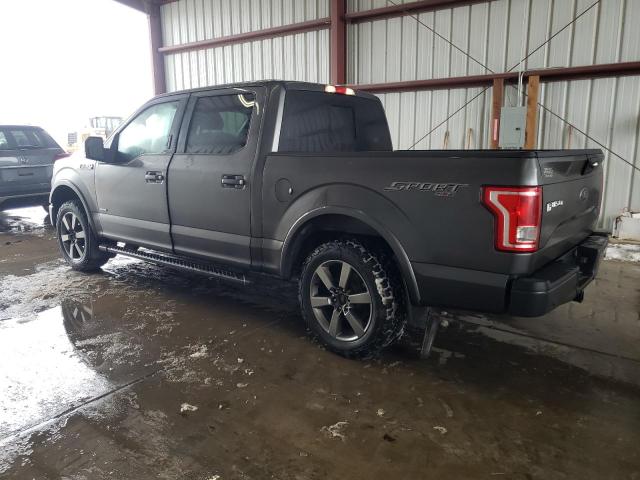 1FTEW1EG0GKD67723 - 2016 FORD F150 SUPERCREW GRAY photo 2