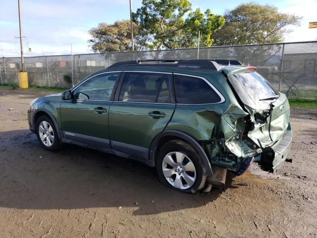 4S4BRDKC0C2239968 - 2012 SUBARU OUTBACK 3.6R LIMITED GREEN photo 2