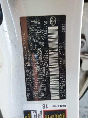 4T1BK1EB7EU108047 - 2014 TOYOTA AVALON BASE 白色 照片 12