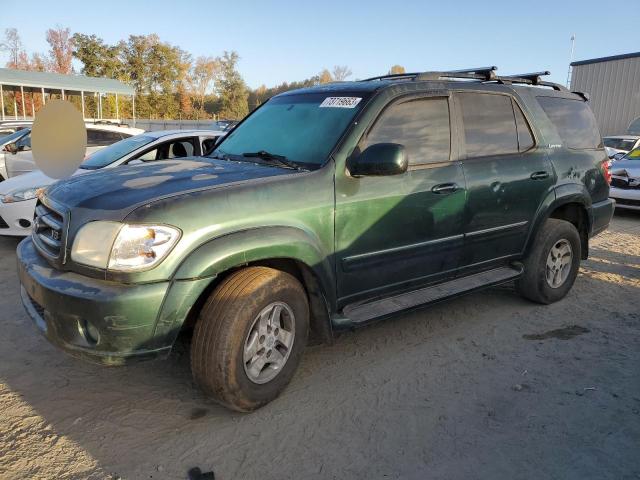 5TDBT48A42S099166 - 2002 TOYOTA SEQUOIA LIMITED GREEN photo 1