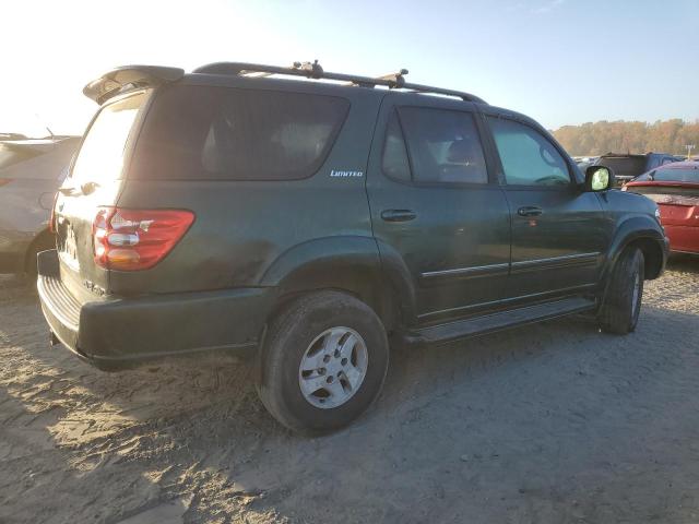 5TDBT48A42S099166 - 2002 TOYOTA SEQUOIA LIMITED GREEN photo 3
