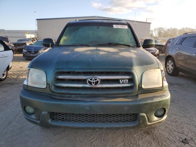 5TDBT48A42S099166 - 2002 TOYOTA SEQUOIA LIMITED GREEN photo 5