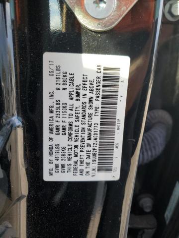19UUB2F72JA001773 - 2018 ACURA TLX ADVANCE BLACK photo 12