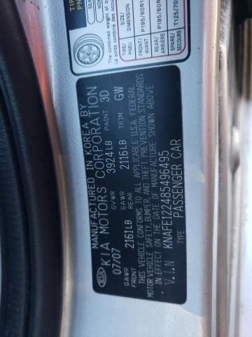 KNAFE122485496495 - 2008 KIA SPECTRA EX SILVER photo 12