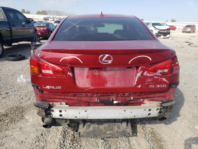 JTHBE262985019187 - 2008 LEXUS IS 350 RED photo 6