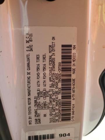 3TYRX5GN9MT030039 - 2021 TOYOTA TACOMA ACCESS CAB თეთრი ფოტო 13