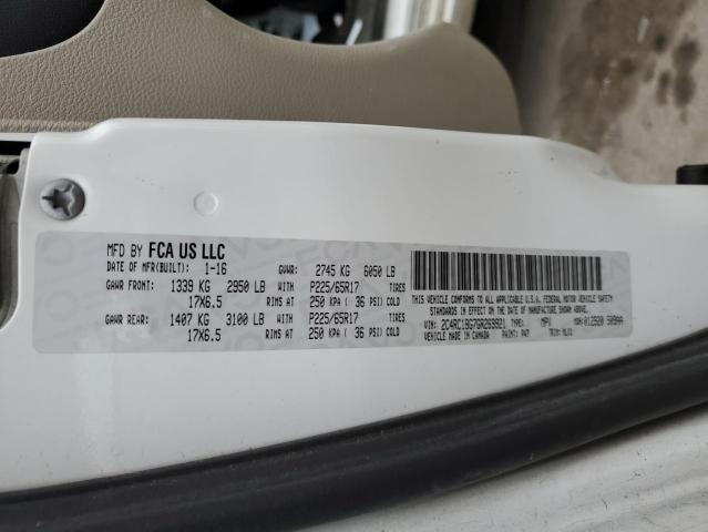 2C4RC1BG7GR269921 - 2016 CHRYSLER TOWN & COU TOURING WHITE photo 13