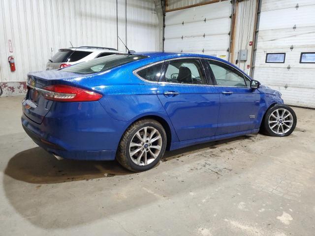 3FA6P0PU7HR280838 - 2017 FORD FUSION SE PHEV BLUE photo 3