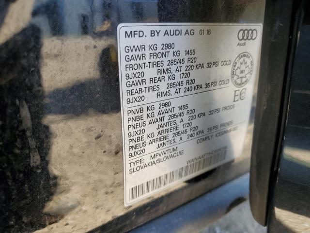 WA1VAAF71HD006398 - 2017 AUDI Q7 PRESTIGE BLACK photo 13