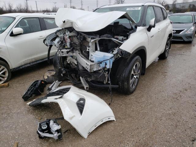 5TDGARAH1MS503768 - 2021 TOYOTA HIGHLANDER HYBRID XLE WHITE photo 1