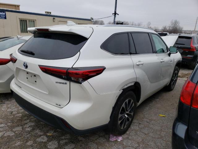 5TDGARAH1MS503768 - 2021 TOYOTA HIGHLANDER HYBRID XLE WHITE photo 3