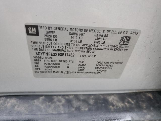 3GYFNFE3XES517432 - 2014 CADILLAC SRX PERFORMANCE COLLECTION Күміс фото 13