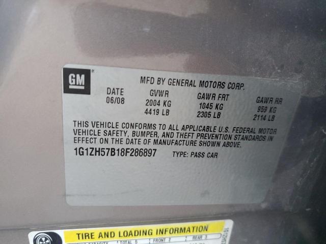 1G1ZH57B18F286897 - 2008 CHEVROLET MALIBU 1LT BROWN photo 12